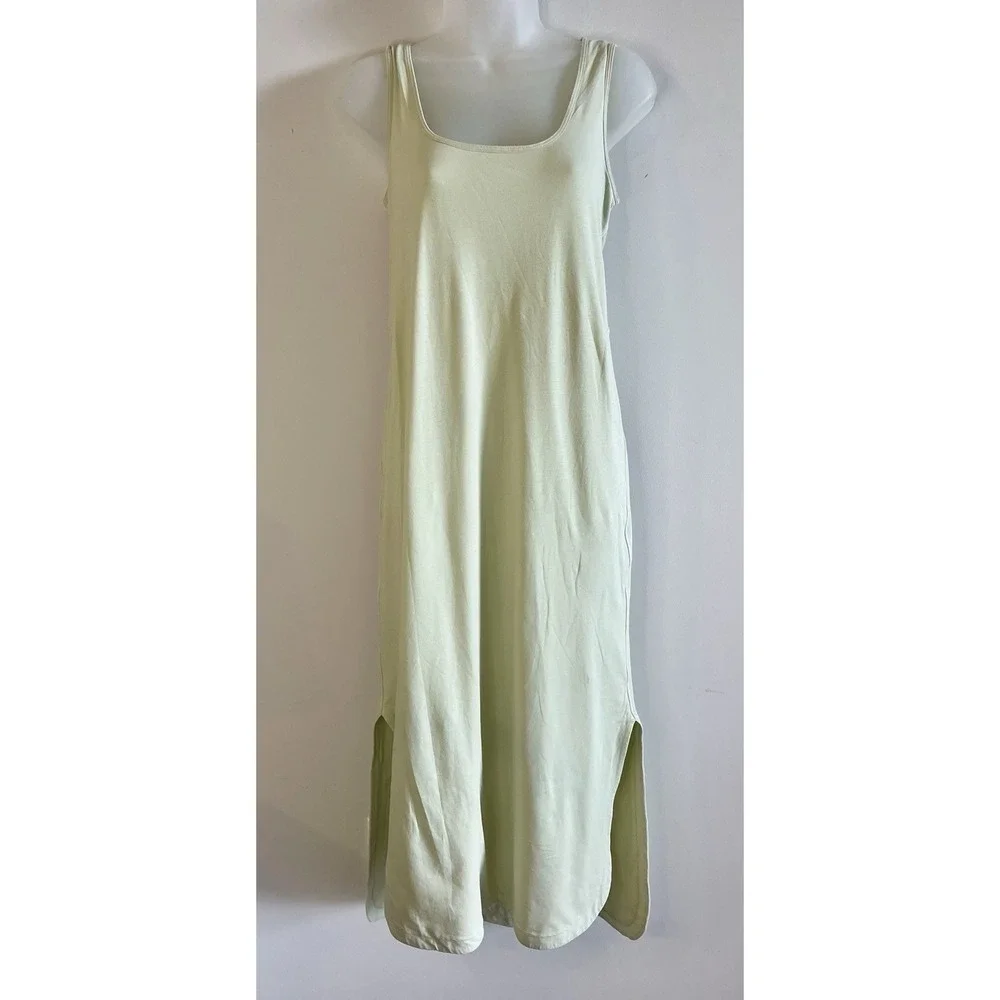 Lululemon Long Midi Dress Open In Back Size 6 Mint‎ Vacation Summer Scoop Neck